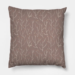 Branches pattern in purple Pillow