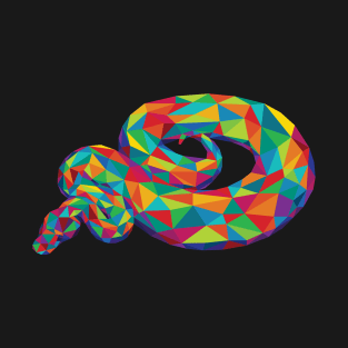 Geometric Rainbow Snake T-Shirt