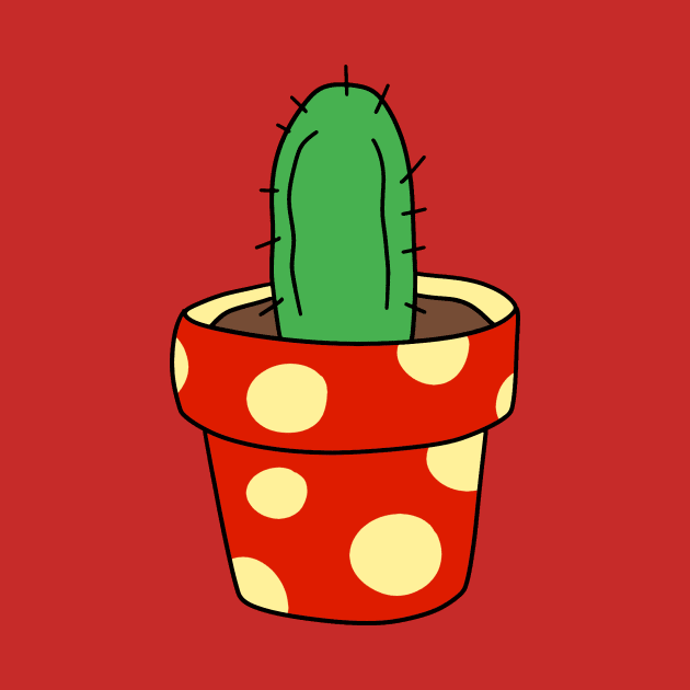 Cactus in Spotted Pot by saradaboru