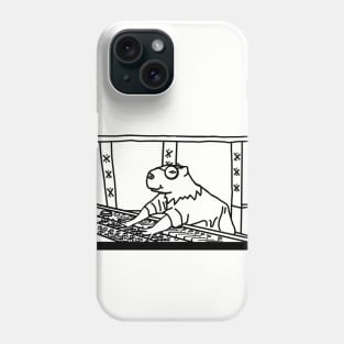 Music Producer Capybara Line Drawing Phone Case