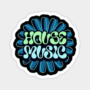 HOUSE MUSIC  - Y2K Flower (Blue/green) Magnet