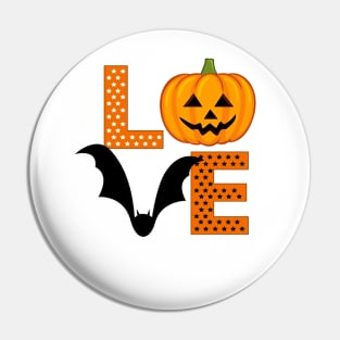 Halloween Bat Jack o lantern Pumpkin Pin