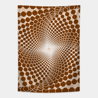 Opart pattern- brown Tapestry