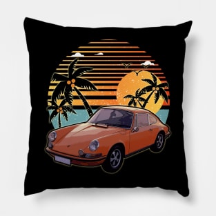 Porsche 911 1963 car sunset Pillow