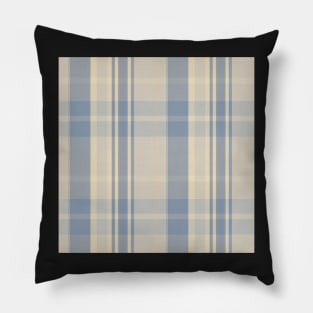 Cottagecore Aesthetic Conall 1 Hand Drawn Textured Plaid Pattern Pillow