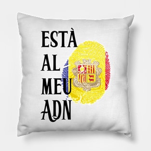 Flag of Andorra in fingerprint Pillow