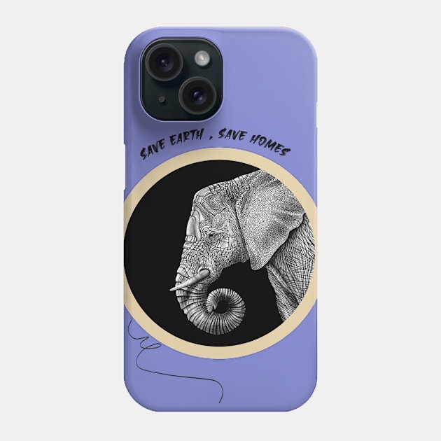 Save Earth, Save Homes Phone Case by bamboonomads