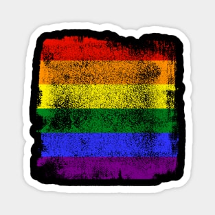 Distressed Gay/Queer Pride Rainbow Flag Magnet