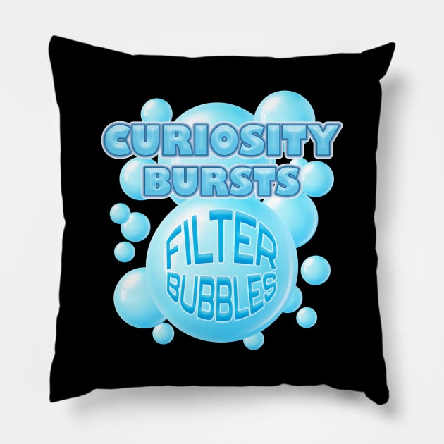 Filter Bubbles Pillow by UltraQuirky