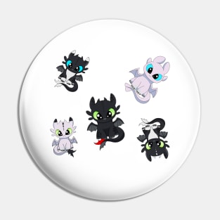 Toothless the dragon with family furies, how to train your dragon family Pin