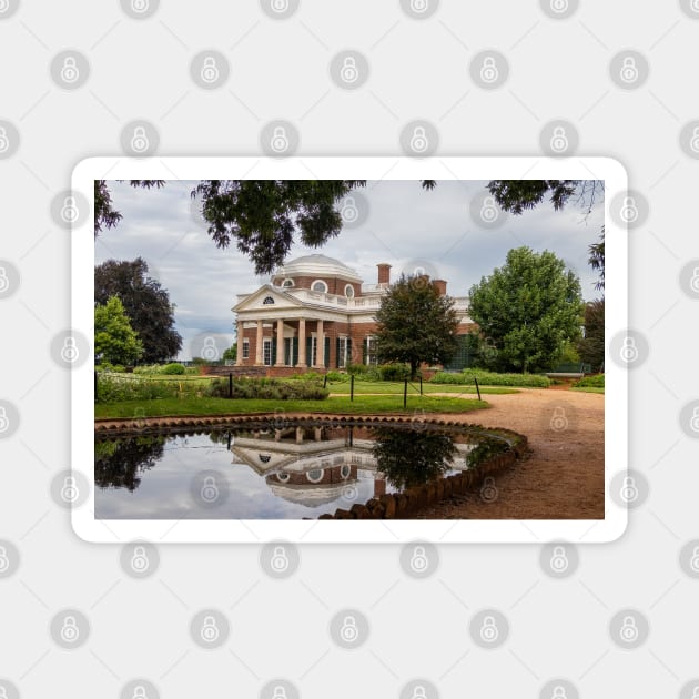 Jefferson Presidential Home, Monticello, in Charlottesville, Virginia Magnet by SafariByMarisa