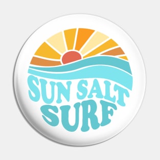 Sun Salt Surf Retro Beach Pin