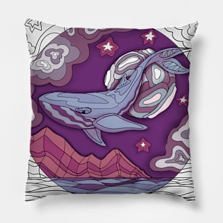 Floating in the sky Pillow