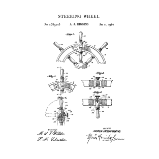 Ship Steering Wheel Patent Print 1944 T-Shirt