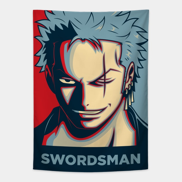 ZORO THE SWORDSMAN Tapestry by ChrisHarrys