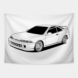 Jdm integra black line Tapestry