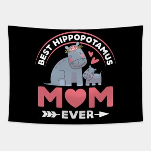 Best Hippotamus Mom Ever, My First Mommy Day, Mom Hippopotamus Tapestry