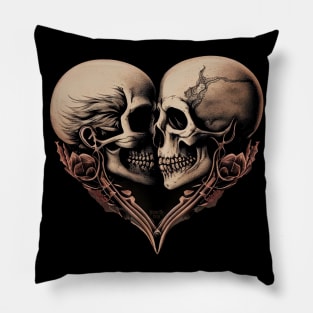 The Kissing Skulls Pillow