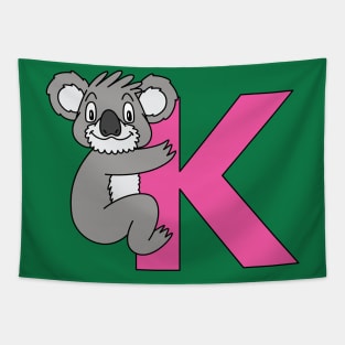 Letter K with Koala Tapestry