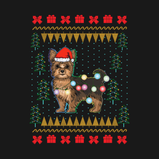 Yorkie Ugly Christmas Sweater T-Shirt