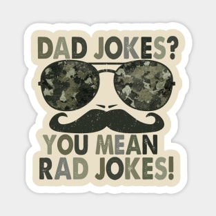 Dad Jokes Camouflage Distressed Magnet