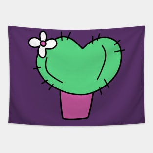 Heart Shaped Cactus Tapestry