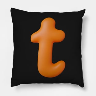 Liquid Type Letter T Pillow