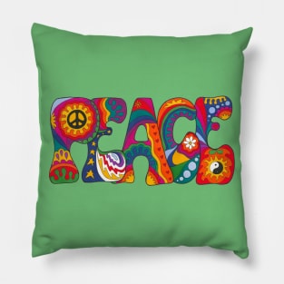 Psychedelic Peace Pillow