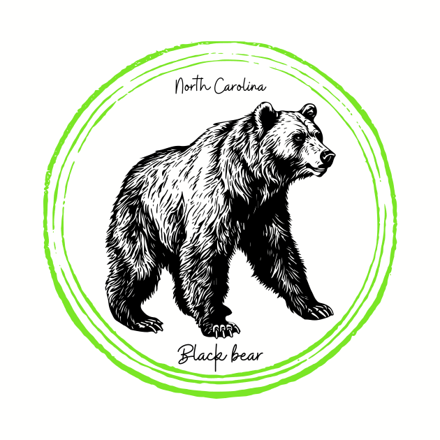 North Carolina black bear by Country merch