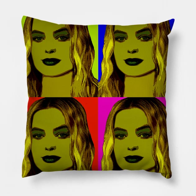 margot robbie Pillow by oryan80