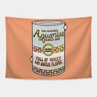 Aquarius Soup Can Tapestry