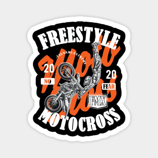 Freestyle Motocross FMX No Fear Orange Magnet