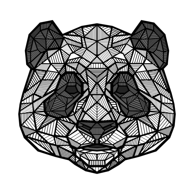 Geometric Panda by DavidReesDesign