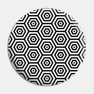 black and white hexagon seamless pattern Pin