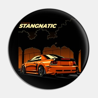 Mustang Orange Pin