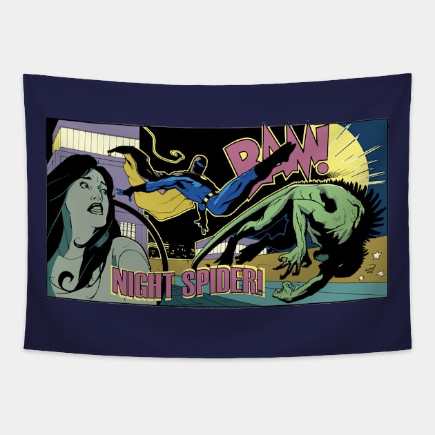 Night Spider BAM! Tapestry by Blue Moon Comics Group