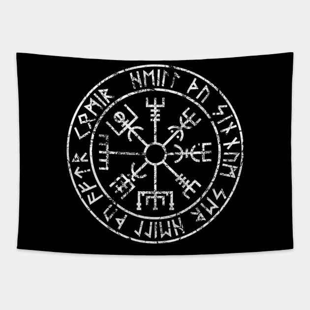 Vegvisir Tapestry by Deathrocktee