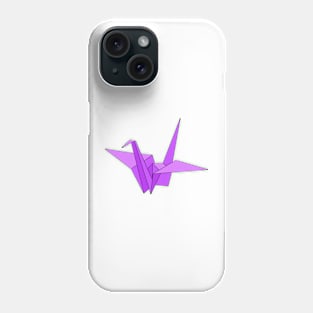 Purple origami crane Phone Case