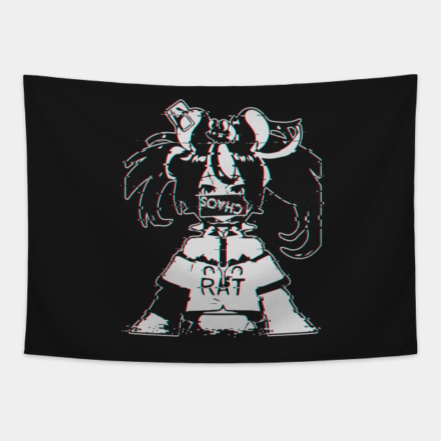 Hakos Baelz Hololive English Glitched Tapestry by TonaPlancarte