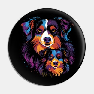 Australian Shepherd Fathers Day Pin