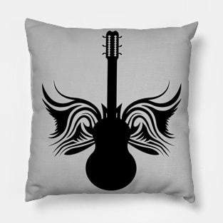Guitar Tattoo Art Design Pillow