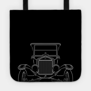 front/profile - 1925 Ford Model T - stencil, white Tote