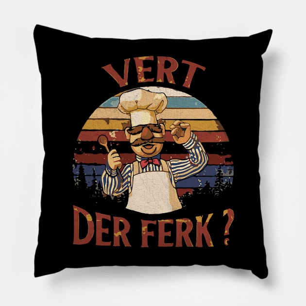 NEW COLOR CHEF VERT DER FERK Pillow by loveislive8