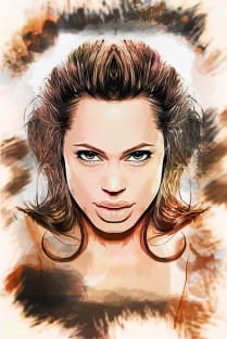 Angelina Jolie - Caricature Magnet