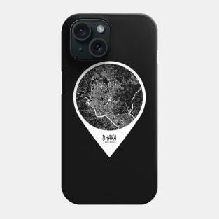 Dhaka, Bangladesh City Map - Travel Pin Phone Case