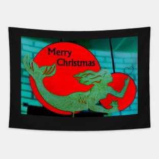 Christmas Mermaid - Merry Christmas Tapestry