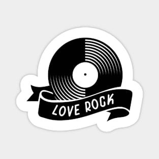 love rock vinyl Magnet