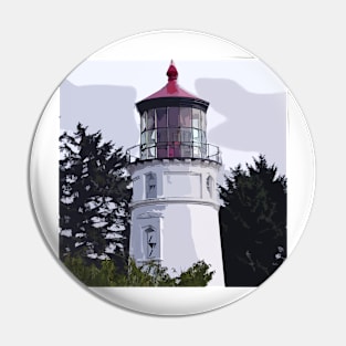 Abstract Cape Meares Lighthouse Pin