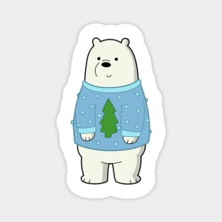 We Bare Bears Christmas Ice Bear Magnet