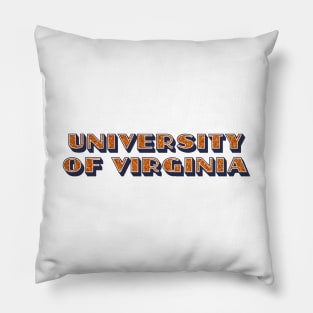 uvirginia glitter lettering Pillow